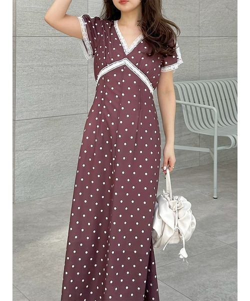 LILY BROWN（リリーブラウン） ワンピース ロマンティックレーストリム