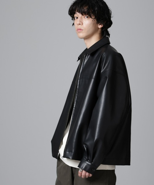 NANO universe（ナノ・ユニバース） レザージャケット M ブラック