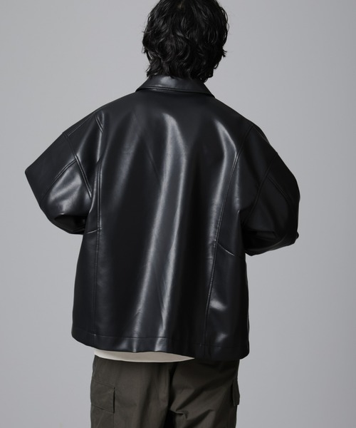 NANO universe（ナノ・ユニバース） レザージャケット M ブラック