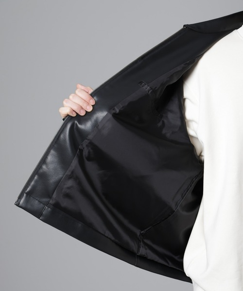 「NANO universe」 レザージャケット M ブラック メンズ_画像8