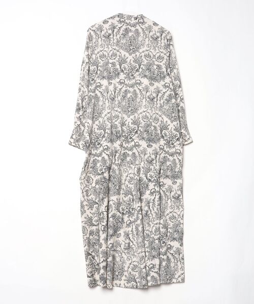 「Re:EDIT」 ペイズリー長袖ワンピース M ベージュ レディース_画像2