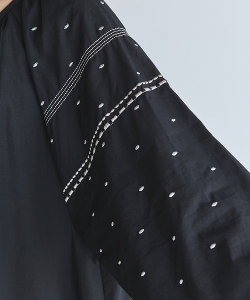 「LAVEANGE」 長袖ワンピース LL ブラック レディース_画像8