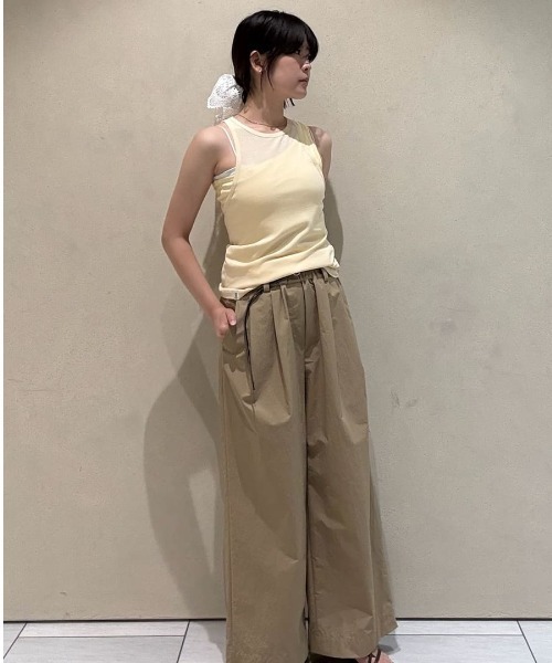MIESROHE（ミースロエ） ワイドパンツ パンツ 「洗える・撥水」ベルト