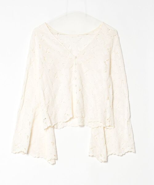 「AEWEN MATOPH」 レース長袖ブラウス 36 ベージュ レディース_画像2