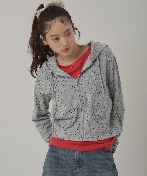 MUHET（ミュエータ） パーカー zip-up long tee hoodie / ジップアップ