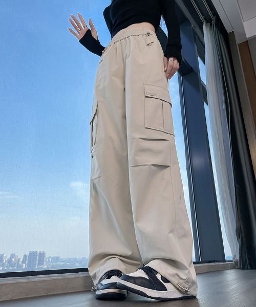 HANDO ワイドパンツ カーゴパンツ レディース : ZOZOTOWN Yahoo!店