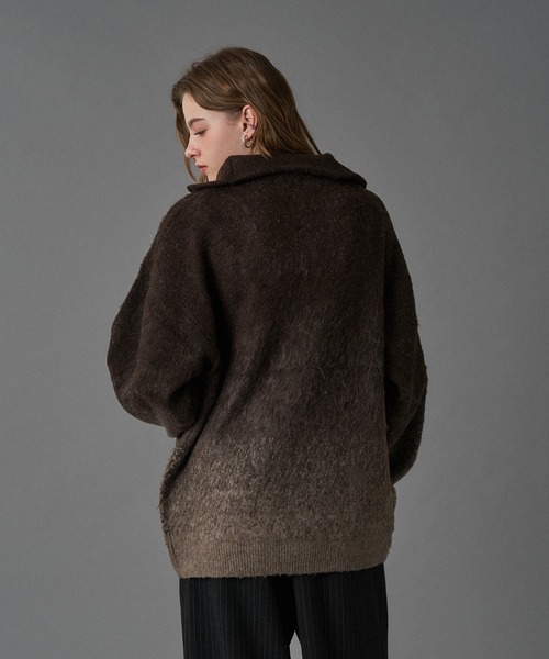 「ONCILY」 長袖ニット LARGE ネイビー メンズ_画像6