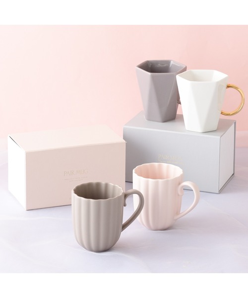 Francfranc（フランフラン） 食器 GS ペアマグ フラワー ギフト