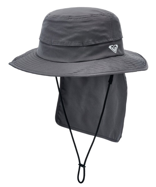 ROXY ロキシー　サーフハットサンハット グレー 首元カバー付き定価¥6600 ROXY（ロキシー） 帽子 ハット 紫外線カット ハット WR UV WATER BEACH
