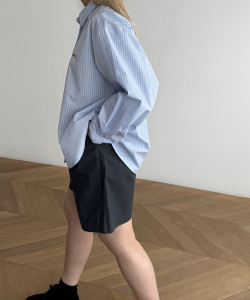 「CANAL JEAN」 「El mar」長袖シャツ ONE SIZE サックスブルー レディースの画像