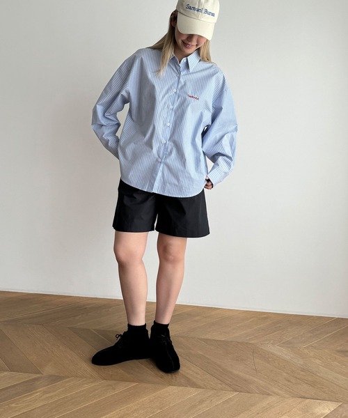 「CANAL JEAN」 「El mar」長袖シャツ ONE SIZE サックスブルー レディースの画像