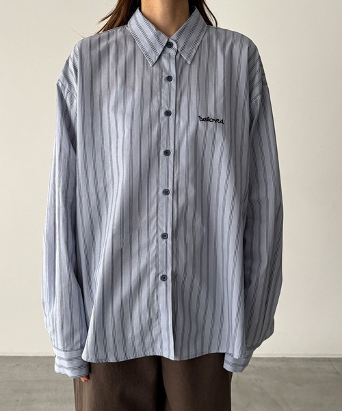 「CANAL JEAN」 「El mar」長袖シャツ ONE SIZE サックスブルー レディースの画像