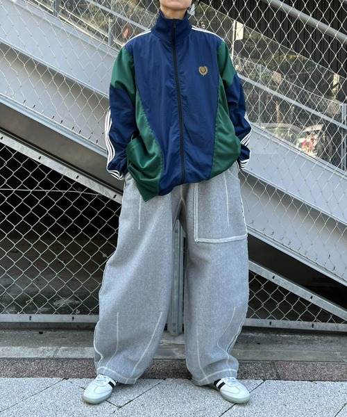 「etsinta」 ジャージブルゾン ONE SIZE ブラウン レディース_画像3