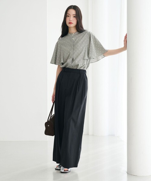 BEAUTY&amp;YOUTH UNITED コットンシルク　ギャザースリーブブラウス BEAUTY&YOUTH UNITED ARROWS（ビューティーアンドユースユナイテッド