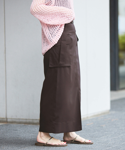 IENA（イエナ） スカート ハイツイストペンシルロングスカート