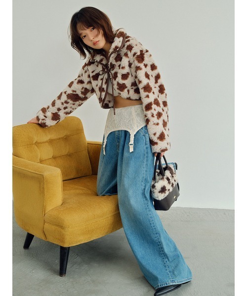 「LILY BROWN」 デニムパンツ 1 ピンク レディースの画像