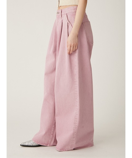 「LILY BROWN」 デニムパンツ 1 ピンク レディースの画像