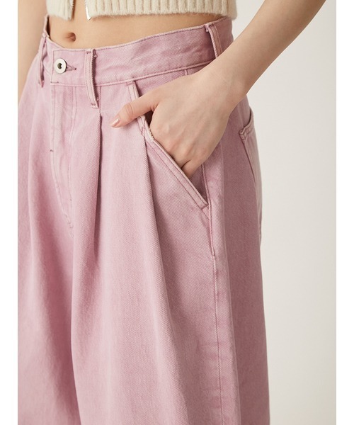 「LILY BROWN」 デニムパンツ 1 ピンク レディースの画像