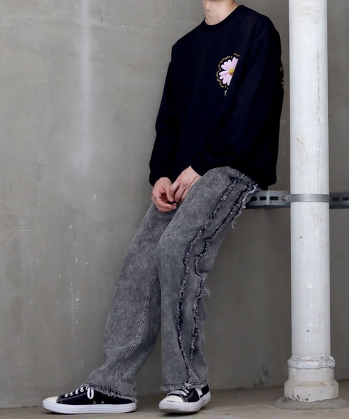 「SITRY」 デニムパンツ LL ケミカルウォッシュ メンズ_画像2