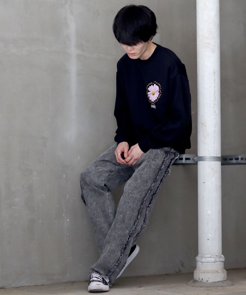 「SITRY」 デニムパンツ LL ケミカルウォッシュ メンズ_画像3