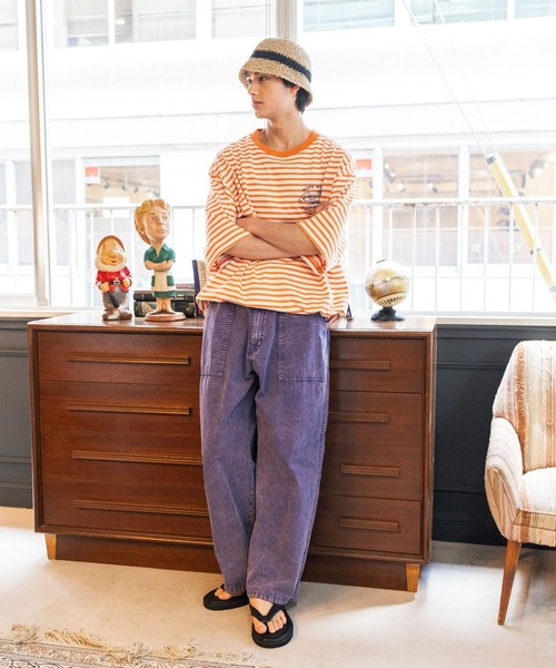 パンツ heyco niko and…（ニコアンド） ワイドパンツ パンツ ケミカルベイカーパンツ