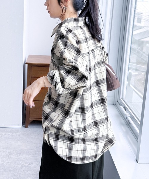「reca」 長袖シャツ FREE アイボリー レディース_画像4