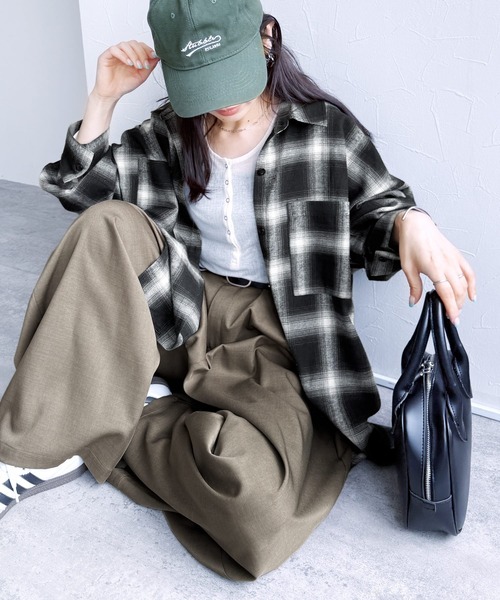 「reca」 長袖シャツ FREE アイボリー レディース_画像7
