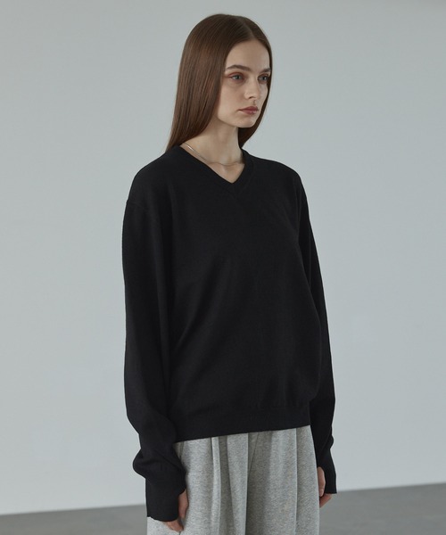 「CALLNE」 長袖ニット L ブラック メンズ_画像7