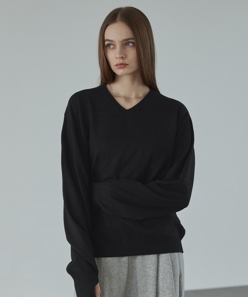「CALLNE」 長袖ニット L ブラック メンズ_画像9