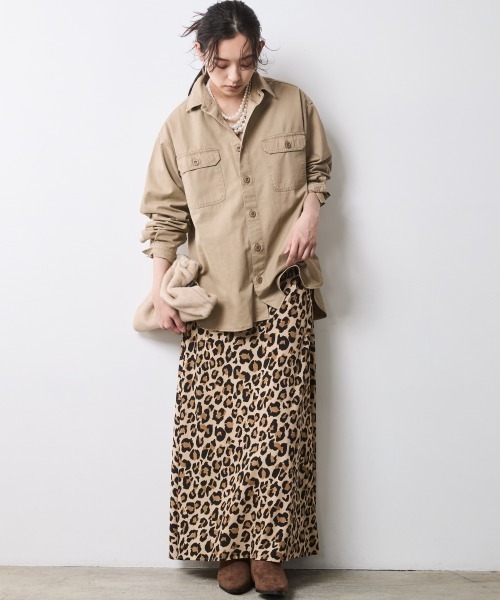 「CHIC STYLE」 長袖シャツ 3L ブラック レディース_画像6