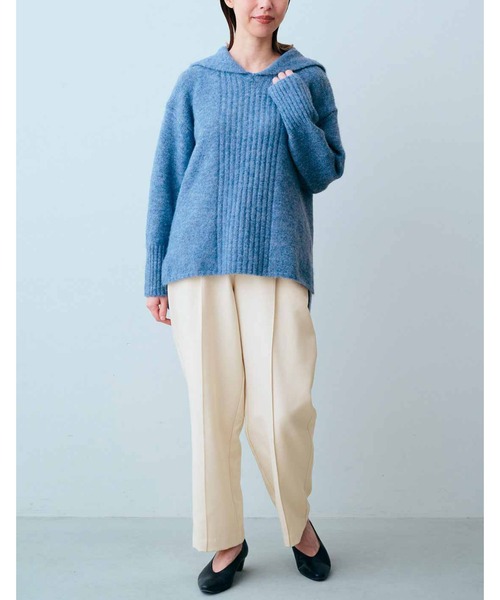 「IEDIT」 スラックス MEDIUM アイボリー レディース_画像3