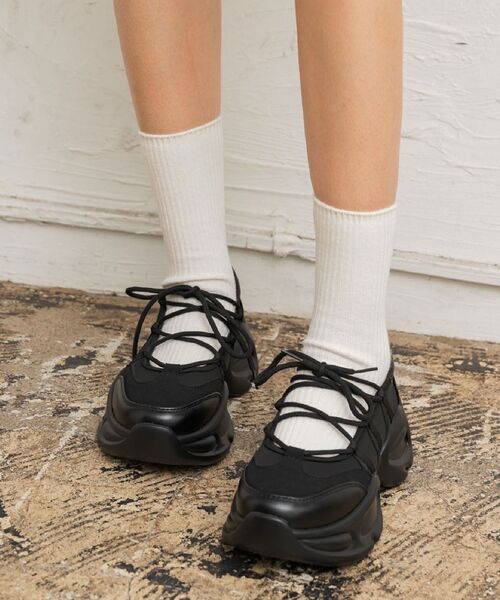 「RETRO GIRL」 シューズ MEDIUM ブラック レディース_画像6