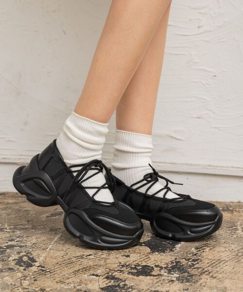 「RETRO GIRL」 シューズ MEDIUM ブラック レディース_画像7