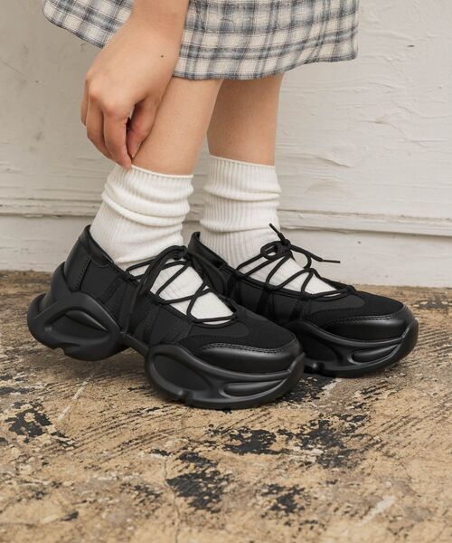 「RETRO GIRL」 シューズ MEDIUM ブラック レディース_画像8