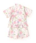 浴衣 花柄甚平スーツ キッズ 子供 女の子の詳細画像1