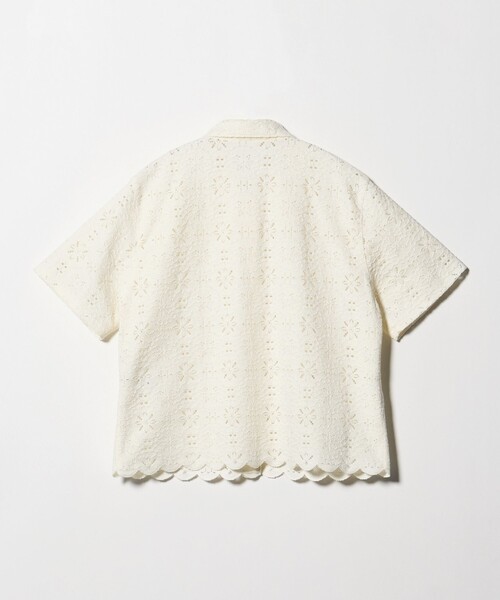 ブラウス シャツ 「Steven Alan」レース ショートスリーブ シャツ レディースの画像