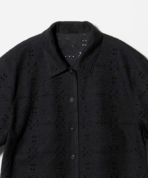 ブラウス シャツ 「Steven Alan」レース ショートスリーブ シャツ レディースの画像