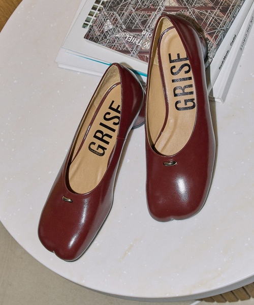「GRISE」 バレエシューズ 23.5cm レッド レディース_画像5