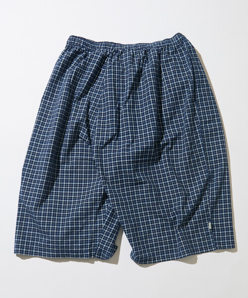 CAHLUMN（カウラム） パンツ Indigo Madras Check Cropped Easy Pant