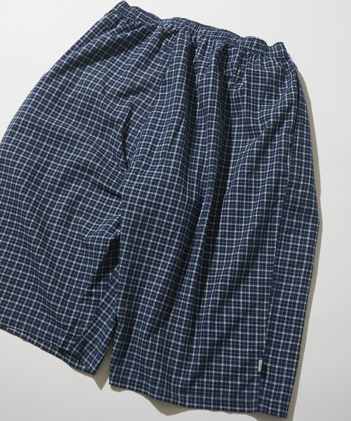CAHLUMN（カウラム） パンツ Indigo Madras Check Cropped Easy Pant
