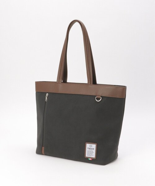 ISsEY. MlYKETaMaSHa刺繍入り トートバッグ ダークブラウン ikka（イッカ） トートバッグ ヌバック切り替えトートバッグ メンズ