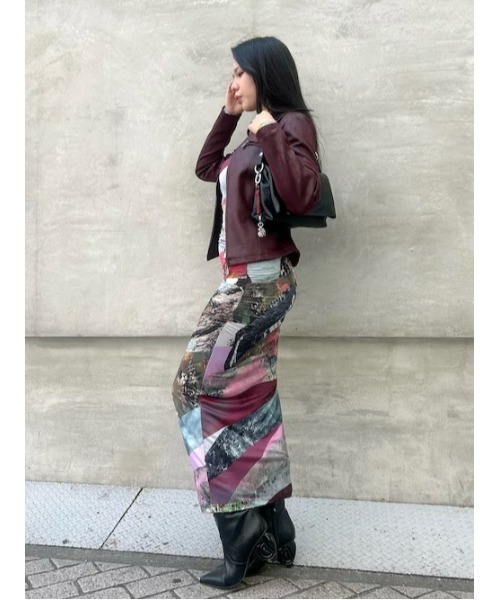 Desigual（デシグアル） ワンピース アブストラクトプリントドレープ 
