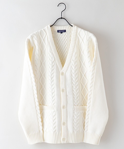 「Blue Standard 」 ニットカーディガン MEDIUM 杢グレー メンズ_画像8