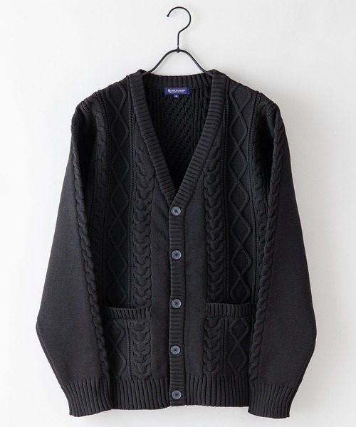 「Blue Standard 」 ニットカーディガン MEDIUM 杢グレー メンズ_画像9
