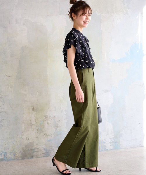 「JOURNAL STANDARD relume」 カーゴパンツ 38 カーキ レディース_画像2