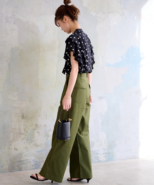 「JOURNAL STANDARD relume」 カーゴパンツ 38 カーキ レディース_画像4