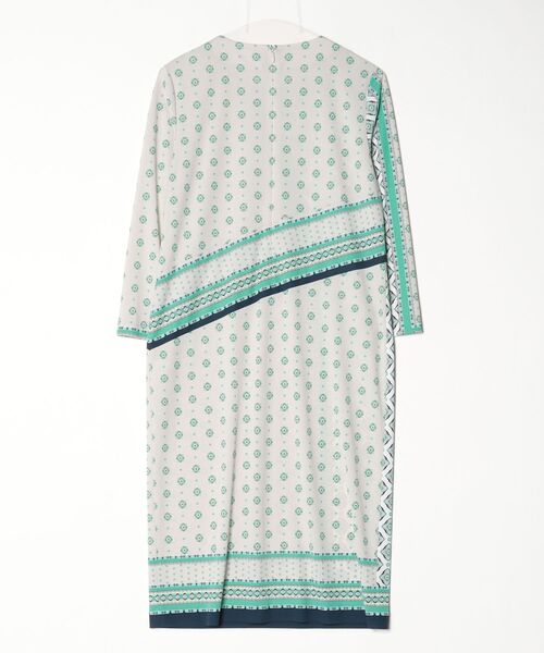 「HANAE MORI」 長袖ワンピース 40 グリーン レディース_画像2