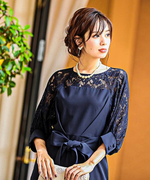 Fashion Letter（ファッションレター） ドレス レース切り替え 結婚式 