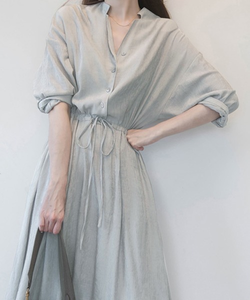 ワンピース シャツワンピース レディース シャツ風ウエストマークリボンワンピ Zozotown Paypayモール店 通販 Paypayモール