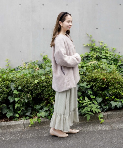 flower コート ムートンコート フラッフィーコート 2 : ZOZOTOWN Yahoo